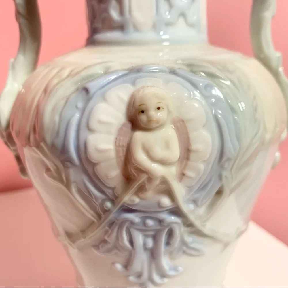 Vintage pastel angel vase